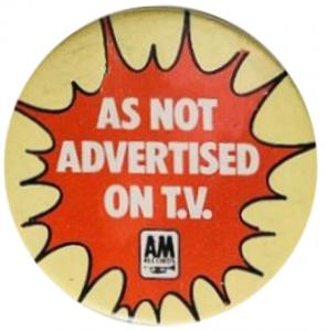 A&M Records, Ltd. Not Advertised on TV button