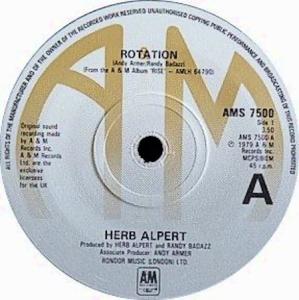Herb Alpert: Rotation Britain 7-inch stock label