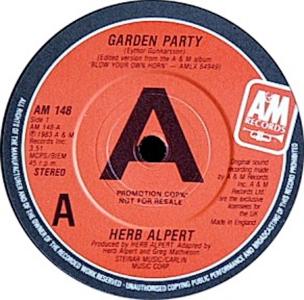 Herb Alpert: Garden Party Britain 7-inch single