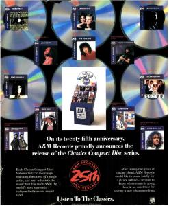 A&M Records 25th Anniversary Classic CD US ad
