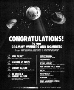 Word Records: 1985 Grammy Winners ad