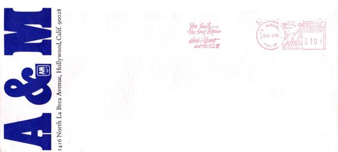 A&M Records envelope 1974