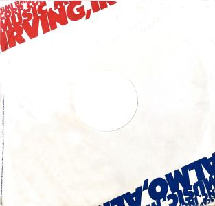 Almo Music and Irving Music 10" acetate sleeve