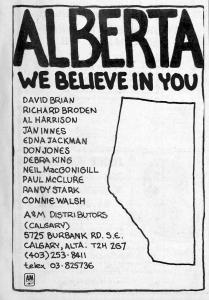 A&M Records Canada Alberta office ad