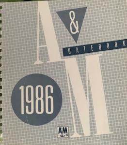 A&M Records Canada Datebook 1986