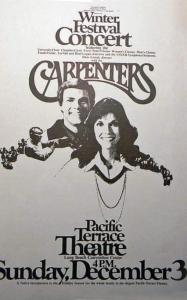 Carpenters poster for last concert 1978