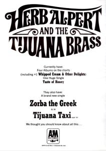 Herb Alpert & the Tijuana Brass Advert