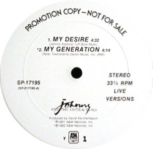 Johnny & the Distractions Promo, Label