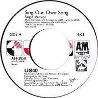 UB40: Sing Our Own Song U.S. promo single