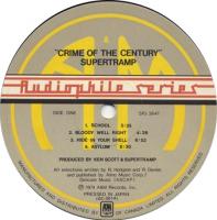 Supertramp: Crime Of the Century Canada vinyl album 