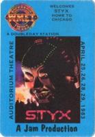 Styx: Kilroy Was Here backstage pass April 1983
