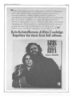 Kris & Rita: Full Moon ad Rolling Stone September 1973