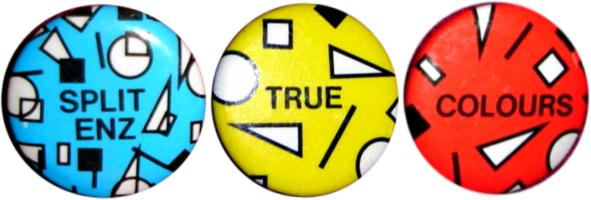 Split Enz: True Colors U.S. buttons
