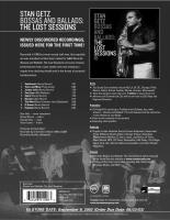 Stan Getz: Bossas and Ballads The Lost Sessions U.S. sellsheet