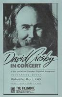 David Crosby 1989 U.S. handbill
