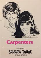 Carpenters 1976 postcard from the Sahara Hotel