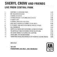 Sheryl Crow: Live From Central Park Britain promotional CDR