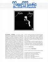 Joe Cocker: Stingray New Music On A&M Records