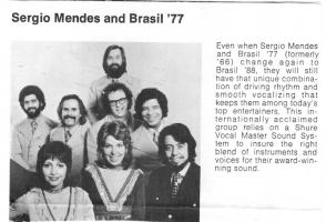 Sérgio Mendes & Brasil '77 Shure Vocal Master ad