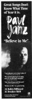 Paul Janz: Believe In Me US ad
