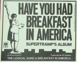 Supertramp: Breakfast In America Britain ad