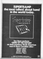 Supertramp: Crime Of the Century Canada ad