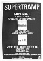 Supertramp: Cannonball Britain ad