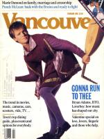Bryan Adams Vancouver magazine February 1986