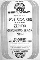 Joe Cocker: Mad Dogs tour San Bernardino, CA ad