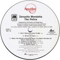 Police: Zenyatta Mondata Nautilus audiophile DBX encoded vinyl album