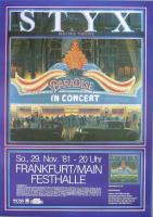 Styx Germany 1981 concert poster