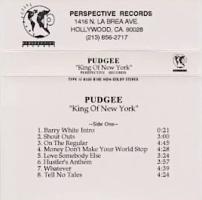 Pudgee: King Of New York U.S. promotional cassette tape