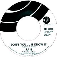 Jan Berry: Don't You Just Know It U.S. 7-inch