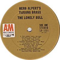 Herb Alpert & the Tijuana Brass: The Lonely Bull U.S. stereo album