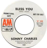 Sonny Charles: Bless You U.S. promotional 7-inch