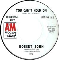 Robert John: You Can't Hold On U.S. promotional 7-inch