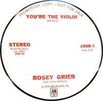 Rosey Grier: You're the Violin U.S. promotional 7-inch