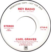 Carl Graves: Hey Radio U.S. promotional 7-inch