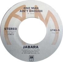 Paul Jabara: One Man Ain't Enough U.S. 7-inch