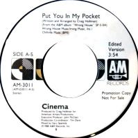 Cinema: Put You In My Pocket U.S. promotional 7-inch