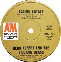 Herb Alpert & the Tijuana Brass: Casino Royale Australia 7-inch