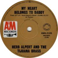 Herb Alpert & the Tijuana Brass: My Heart Belongs to Daddy Australia 7-inch