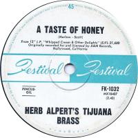 Herb Alpert & the Tijuana Brass: A Taste Of Honey Australia 7-inch