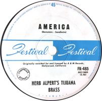 Herb Alpert & the Tijuana Brass: America Australia 7-inch