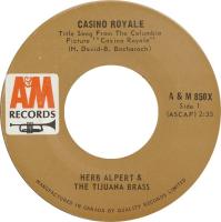 Herb Alpert & the Tijuana Brass: Casino Royale Canada 7-inch