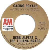 Herb Alpert & the Tijuana Brass: Casino Royale Canada 7-inch