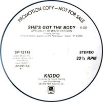 Kiddo: She's Got the Body U.S. promotional 12-inch