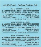 Herb Alpert & the Tijuana Brass: South Of the Border U.S. jukebox strip