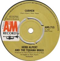 Herb Alpert & the Tijuana Brass: Carmen Britain 7-inch