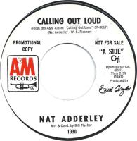 Nat Adderley: Calling Out Loud U.S. promotional 7-inch